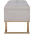 vidaXL Bench with Storage Compartment 105 cm Grey Velvet - Image 4