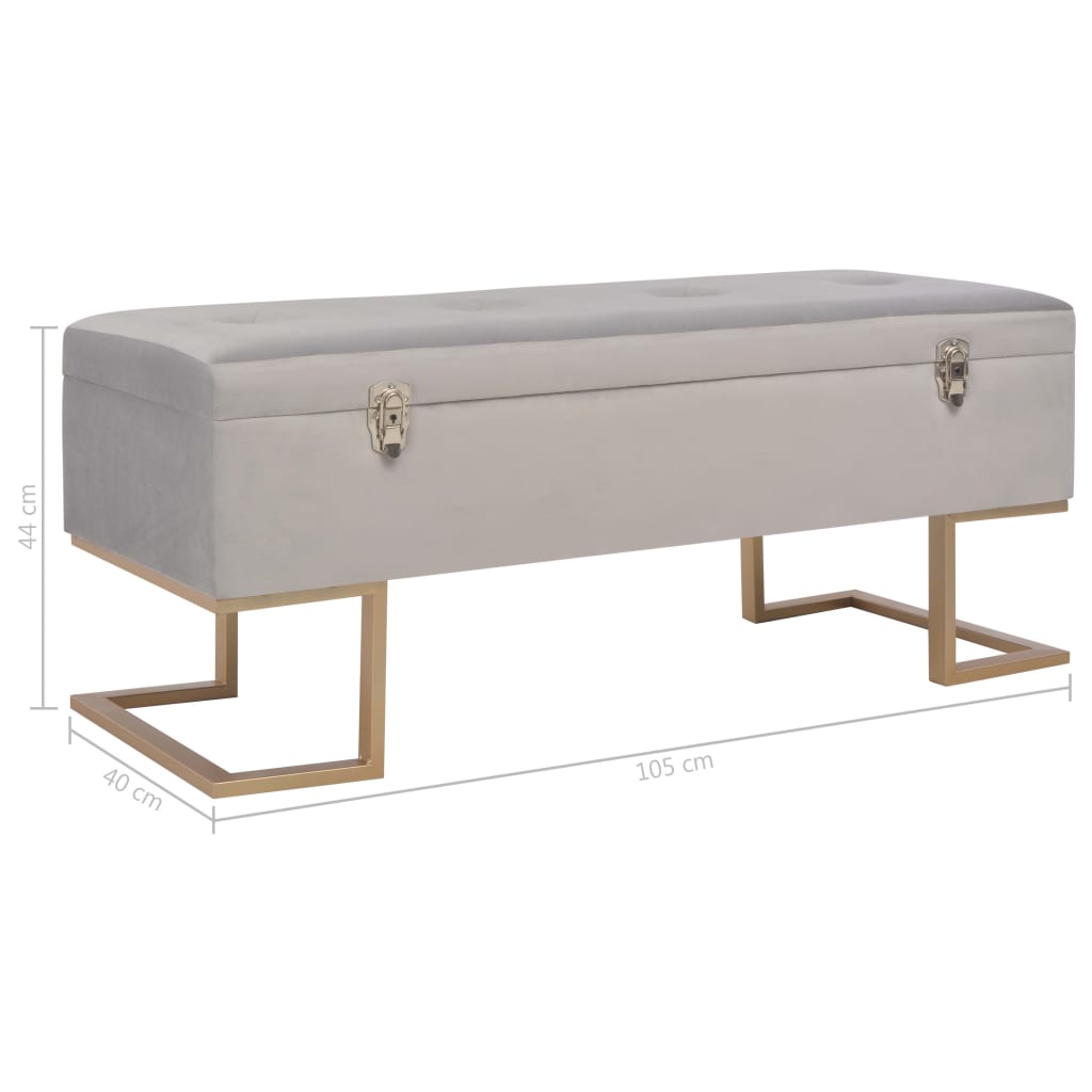 8718475731894_g_en_hd_6 vidaXL Bench with Storage Compartment 105 cm Grey Velvet - Image 7
