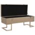 vidaXL Bench with Storage Compartment 105 cm Beige Velvet - Image 2