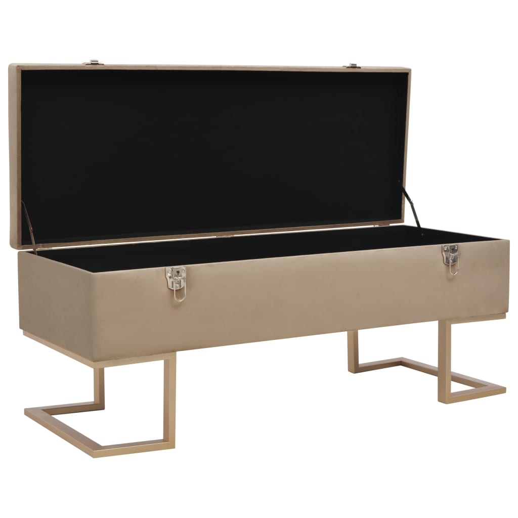 8718475731900_g_en_hd_1 vidaXL Bench with Storage Compartment 105 cm Beige Velvet - Image 2