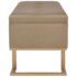 vidaXL Bench with Storage Compartment 105 cm Beige Velvet - Image 4