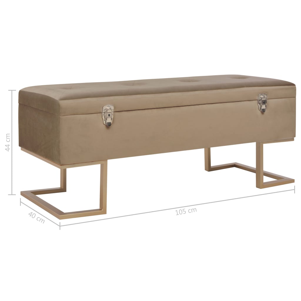 8718475731900_g_en_hd_6 vidaXL Bench with Storage Compartment 105 cm Beige Velvet - Image 7