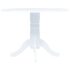 vidaXL Dining Table White 106 cm Solid Rubber Wood
