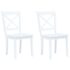 vidaXL Dining Chairs 2 pcs White Solid Rubber Wood