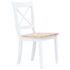 vidaXL Dining Chairs 4 pcs White and Light Wood Solid Rubber Wood - Image 2