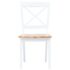 vidaXL Dining Chairs 4 pcs White and Light Wood Solid Rubber Wood - Image 3