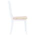 vidaXL Dining Chairs 4 pcs White and Light Wood Solid Rubber Wood - Image 4