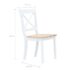 vidaXL Dining Chairs 4 pcs White and Light Wood Solid Rubber Wood - Image 7