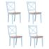 vidaXL Dining Chairs 4 pcs Grey and Light Wood Solid Rubber Wood