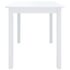 vidaXL Dining Table White 114x71x75 cm Solid Rubber Wood - Image 4