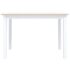 vidaXL Dining Table White and Brown 114x71x75 cm Solid Rubber Wood - Image 3