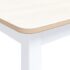 vidaXL Dining Table White and Brown 114x71x75 cm Solid Rubber Wood - Image 5
