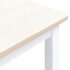 vidaXL Dining Table White and Brown 114x71x75 cm Solid Rubber Wood - Image 6