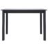 vidaXL Dining Table Black 114x71x75 cm Solid Rubber Wood - Image 3