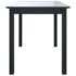 vidaXL Dining Table Black 114x71x75 cm Solid Rubber Wood - Image 4