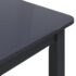 vidaXL Dining Table Black 114x71x75 cm Solid Rubber Wood - Image 6