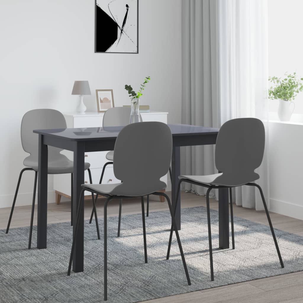 8718475732044_m_en_hd_1 vidaXL Dining Table Black 114x71x75 cm Solid Rubber Wood - Image 1