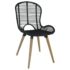vidaXL Dining Chairs 6 pcs Black Natural Rattan - Image 3