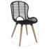 vidaXL Dining Chairs 6 pcs Black Natural Rattan - Image 7