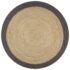 vidaXL Handmade Rug Jute with Dark Grey Border 120 cm