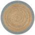 vidaXL Handmade Rug Jute with Olive Green Border 120 cm