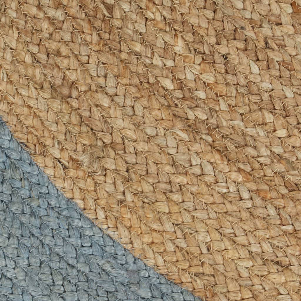 8718475733201_g_en_hd_3 vidaXL Handmade Rug Jute with Olive Green Border 120 cm - Image 4