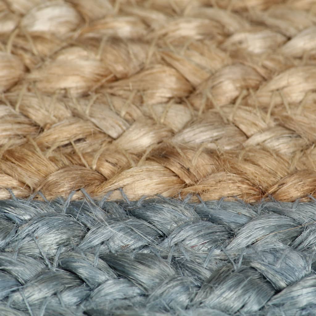 8718475733201_g_en_hd_4 vidaXL Handmade Rug Jute with Olive Green Border 120 cm - Image 5