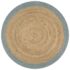vidaXL Handmade Rug Jute with Olive Green Border 150 cm