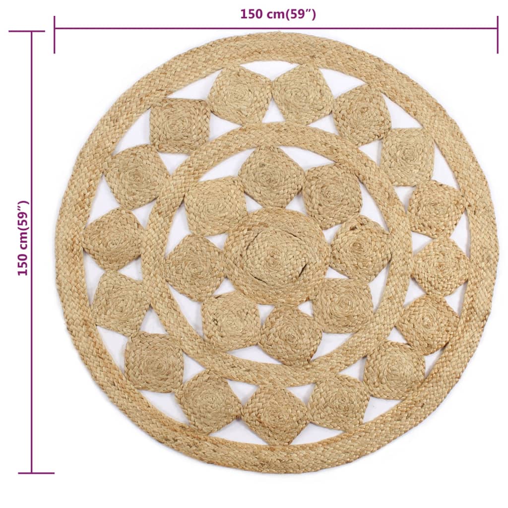 8718475733515_g_en_hd_5 vidaXL Handmade Rug Braided Jute 150 cm - Image 6