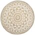 vidaXL Handmade Pouffe White 45x30 cm Jute - Image 2