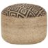 vidaXL Handmade Pouffe Black 45x30 cm Jute