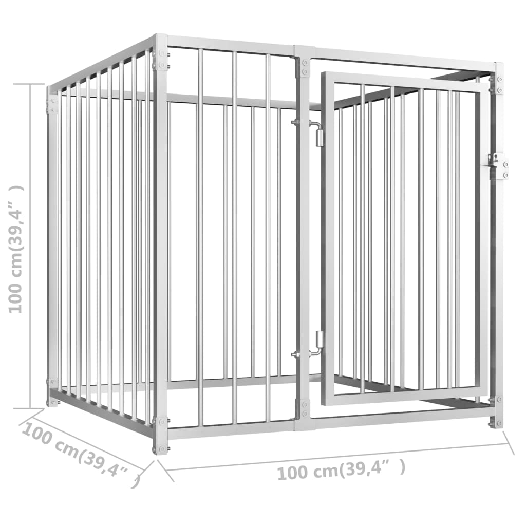 8718475737674_g_en_hd_5 vidaXL Outdoor Dog Kennel 100x100x100 cm - Image 6