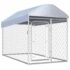 vidaXL Outdoor Dog Kennel with Roof 200x100x125 cm - Image 2