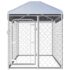vidaXL Outdoor Dog Kennel with Roof 200x100x125 cm - Image 3