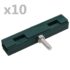 vidaXL Garden U Mat Connector 10 Sets Green