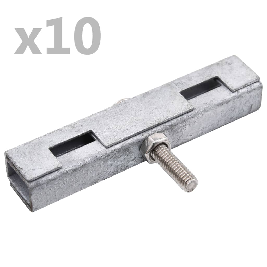 8718475737773_a_en_hd_1 vidaXL Garden U Mat Connector 10 Sets Silver - Image 1