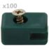 vidaXL Garden Fence Wire Holder with Screw 100 Sets Green