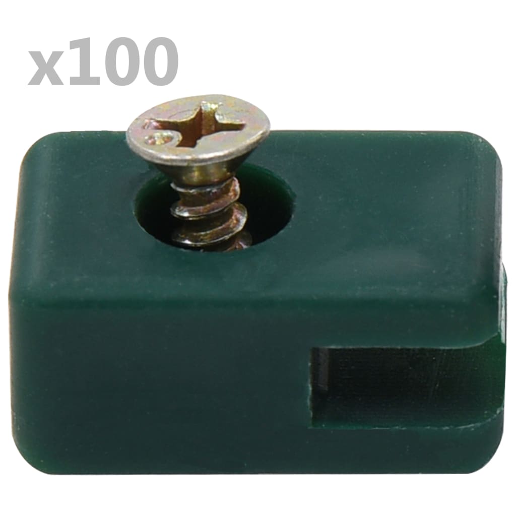 8718475737872_a_en_hd_1 vidaXL Garden Fence Wire Holder with Screw 100 Sets Green - Image 1