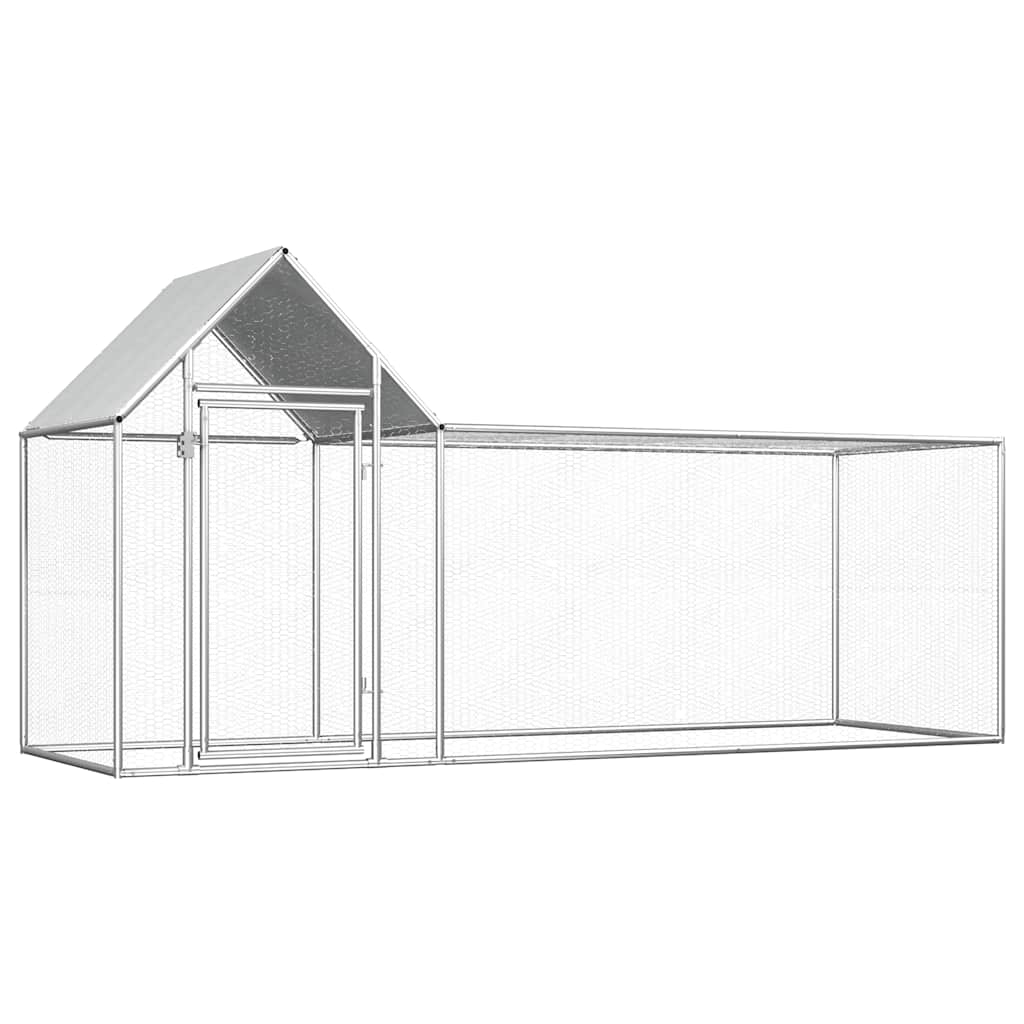8718475738343_a_en_hd_1 vidaXL Chicken Coop 3x1x1.5 m Galvanised Steel - Image 1