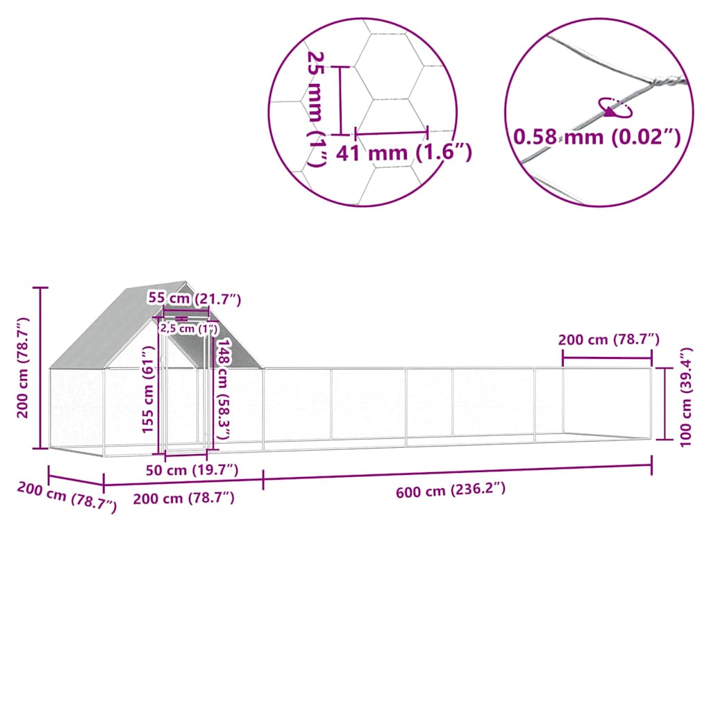 8718475738381_g_en_hd_5 vidaXL Chicken Coop 8x2x2 m Galvanised Steel - Image 6