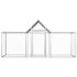 vidaXL Chicken Coop 3x1x1.5 m Galvanised Steel - Image 2