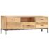 vidaXL TV Cabinet 130x30x45 cm Solid Mango Wood - Image 9