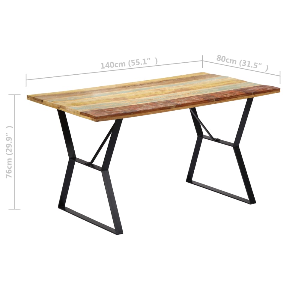 8718475740445_g_en_hd_6 vidaXL Dining Table 140x80x76 cm Solid Reclaimed Wood - Image 7