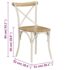 vidaXL Cross Chairs 2 pcs White Solid Mango Wood - Image 11