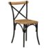vidaXL Cross Chairs 2 pcs Black Solid Mango Wood - Image 12