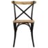 vidaXL Cross Chairs 2 pcs Black Solid Mango Wood - Image 4