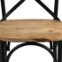 vidaXL Cross Chairs 2 pcs Black Solid Mango Wood - Image 8