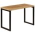vidaXL Dining Table 115x55x76 cm Solid Mango Wood and Steel - Image 9