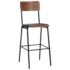 vidaXL Bar Chairs 2 pcs Brown Solid Plywood Steel - Image 3