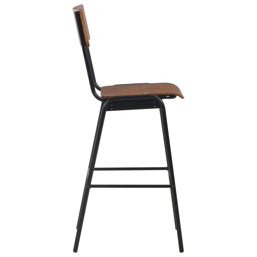 8718475741657_g_en_hd_3 vidaXL Bar Chairs 2 pcs Brown Solid Plywood Steel - Image 4